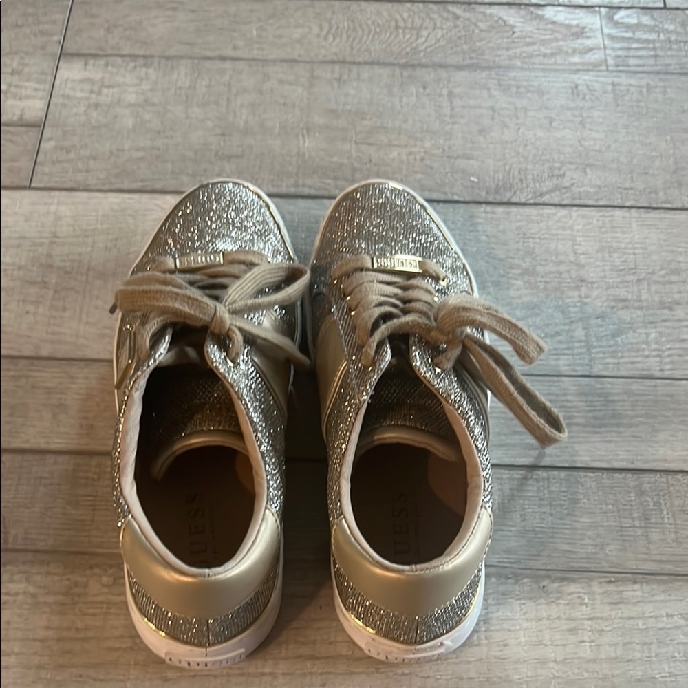Guess Women's Sneakers in Silver and Gold